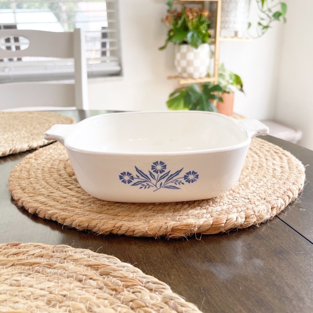 Corning‎ Ware Cornflower Blue 1 Qt Casserole Dish Pyroceram Made in USA